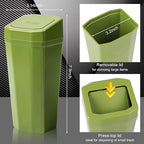 Car Trash Can with Lid - 2 Packs Mini Car Garbage Can Bin for Cup Holder - Green Small Leakproof Vehicle Trash Bin for Back Seat, Cute Automotive Accessories Organizers and Storage for Door SUV Truck