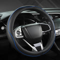 Customized Auto Car Steering Wheel Cover for Chevy 14.5-15 inches, Steering Wheel Cover for Chevrolet(Black Line-Standard Size)