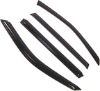WD2-502 Dark Smoke 4 Pcs Set Window Visor (Outside Mount) Deflector Rain Guard Compatible with 2003-2010 BMW X3