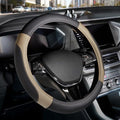 Car Steering Wheel Cover, Microfiber Leather Steering Wheel Covers with Anti-Slip Lining, Breathable Elastic Car Steering Wheel Protector, Universal Standard Size 14-15 inch