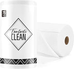 Microfiber Cleaning Cloth Roll- 75 Sheets, 12" x 12" (White) | Super Absorbent, Lint-free, Tear-away Microfiber Towel Roll, for All-Purpose Cleaning, Reusable Alternative to Paper Towels