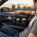 Leather Car Window Armrest,2026 Upgraded Car Armrest Storage Box for Window with Multiple Pockets to Relieve Arm Fatigue,Universal Cars Door Armrests Pad for Long Drives