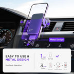 Wireless Car Charger,【7 Colored RGB Backlit】15W Auto Clamping Car Charger Phone Mount Holder for iPhone 16 15 14 13 12 Mini Pro Max 11, Samsung Galaxy S24 Ultra S23 S22 S21+ S10+ Note 20, etc - Purple