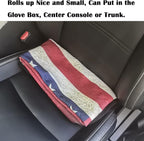 Car Seat Cover Protector Front Seats,for Gym Workout,Running,Swimming,Beach and Hiking,Waterproof Sweat Towel Bucket Seat Covers for Cars SUV Trucks (American Flag, 2Pcs)