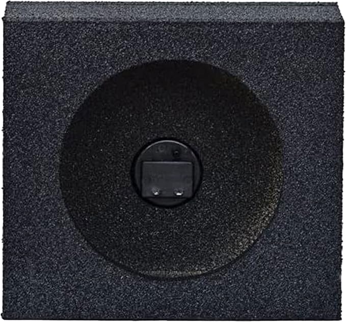 QBomb QBTW6.5 Single 6.50 Inch Heavy Duty MDF Material Car Audio Speaker Enclosure Boxes with Bedliner Spray Coating Finish, 2 Pack