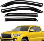 Extra Durable Window Deflectors Tape-On Window Visors Rain Guards Fit for Toyota Tacoma 2016-2023 Double Cab, Sun Visors, Wind Vent for Shades, Exterior Car Accessories - 4pcs. AG0743