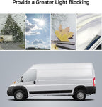Windshield Cover for Mercedes Sprinter 2007-current, Thick Oxford Front Window Sunshade, Exterior Windshield Cover for Ice & Snow, Gray with Mirror Cutouts