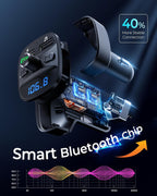 Wireless FM Transmitter — Bluetooth Car Radio & Charger Adapter