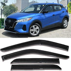 Side Window Visors rain Guards Vent Deflectors Compatible with Nissan Kicks 2018-2024, Vent Deflector Window Rain Guard Sun Shade Visors, Car Accessories 4PCS 2018 2019 2020 2021 2022 2023 2024