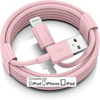 Car iPhone Carplay Cable, Car Charger Cord, USB A to Lightning Cable Fast Charging & Data Transfer for iPhone 14/13/12/11 Pro Max XR XS X 8 7 6 Plus SE Tangle-Free,3ft Pink