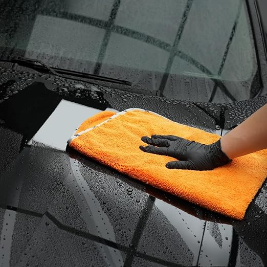 Drying Towel, Microfiber Car Drying Towel, 1 Pack Highly Absorbent, Scratch Free Large Car Wash Drying Towel for Car Washing, Drying & Auto Detailing, 23.8 x 30.9 inch, Orange-MT032
