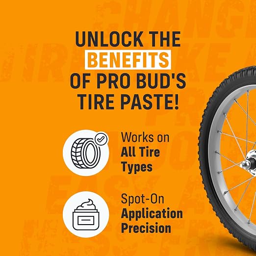 Pro Bud's Tire Mounting Paste - Peerless Lubrication Tire Mounting Lube for Quick Changing and a Secure Fit - Slip-Resistant - 4 oz.