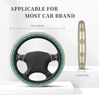 Western Steering Wheel Cover Cute Universal 15 Inch Car Accessories Protector for Women Fit Auto SUV Sedan Vans Trucks