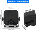 4 Inches Heavy Duty Waterproof Boat Marine Bluetooth Speakers Surface Mounted for Camper Skid Steer ATV UTV RZR Golf Cart Tractor