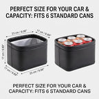 Leather Car Trash Can, Waterproof Leakproof Car Garbage Bin with Structured Base, Collapsible PU Auto Organizer for Front/Back Seat, Auto Accessories for SUV Truck Travel