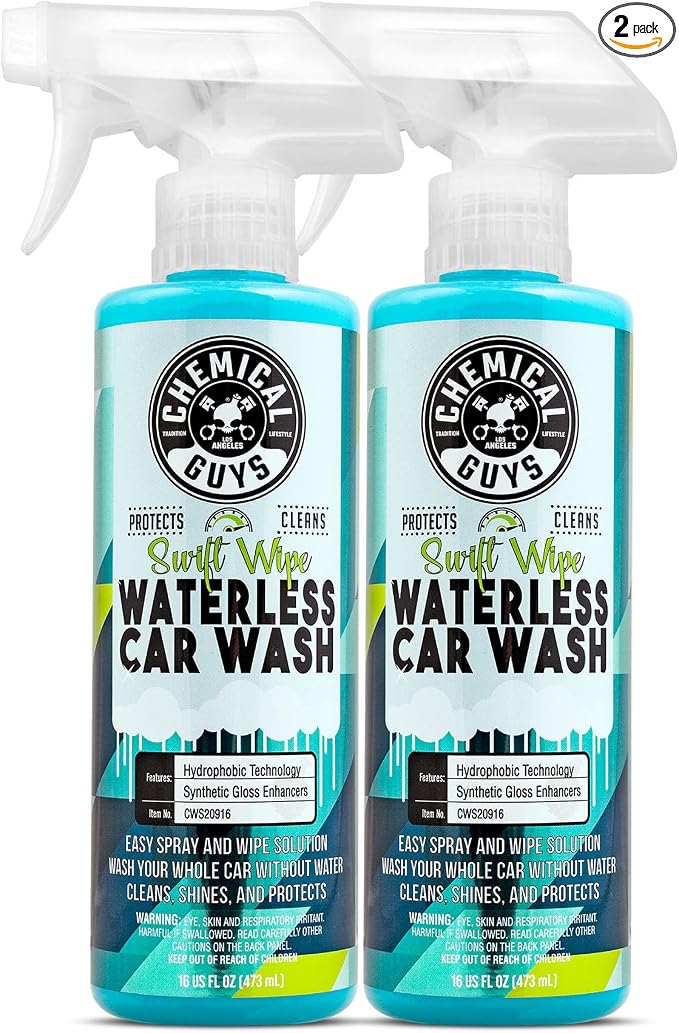 Swift Wipe Waterless Car Wash, Safe for Cars, Trucks, Motorcycles, RVs & More, 16 fl oz (2-Pack)