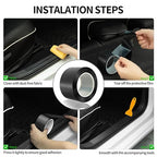 Carbon Fiber Wrap Tape for Car Door Sill Protector, Waterproof Scratch-Resistant Matte Black Vinyl Film, 2in x 33 ft for Cars, SUVs & Trucks