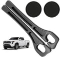 Car Seat Gap Filler Organizer Compatible with Toyota Tacoma Accessories Seat Gap Plug Blocker with Storage Slot Non-Slip Car Cup Holder Coaster Black