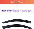 KPY Rain Guards Fit for 2000-2007 Chevrolet Monte Carlo, Out-Channel Window Visors Vent Wind Deflectors 2PC, Car Accessories for 00-07 Monte Carlo