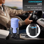 Adjustable Car Cup Holder Expander - Universal Base Fits 2.4"-4" Holders, Extends to 5.5" for 10-64oz Large Cups & Bottles