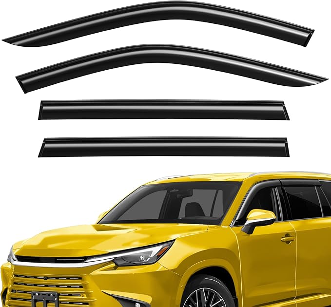 Extra Durable Window Deflectors Tape-On Window Visors Rain Guards Fit for Lexus TX 2024-2026, Sun Visors, Wind Vent for Shades, Exterior Car Accessories - 4pcs. AG0756