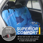 Back Seat Cover for Car Trucks Van SUV Jeep,Waterproof Rear Bench Towel Seat Covers for Dogs and Kids,Automotive Backseat Protector (Seaworld)