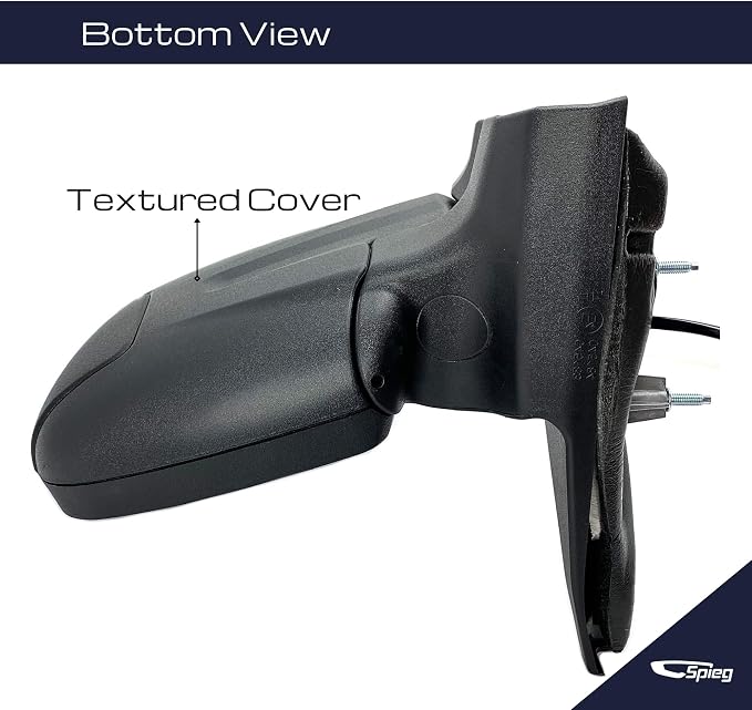 Passenger Side Mirror for 2015-2019 Ford Transit 150 250 350 HD Cargo Van | Right Side View Mirror Assembly with Power Adjustment Non-Heated Glass Short Arm | Textured Black 6 Pins FO1321600