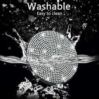 4pcs Bling Car Cup Holder Coaster, 2.75 inch Anti-Slip Shockproof Universal Fashion Car Coasters Insert Bling Crystal Rhinestone Automotive Interior Accessories for Women (4 pcs, White)