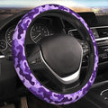 Purple Camo Steering Wheel Cover For Women Men Girls Car Accessories Decor Anti-Slip Neoprene Auto Steering Wheel Covers Protector Universal 15 Inch