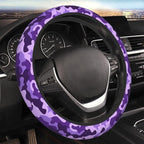 Purple Camo Steering Wheel Cover For Women Men Girls Car Accessories Decor Anti-Slip Neoprene Auto Steering Wheel Covers Protector Universal 15 Inch