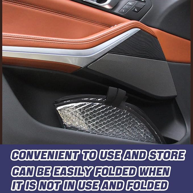 Steering Wheel Cover Sun Shade,Upgraded 3-Layer Foil Cooling Steering Wheel Sun Cover for Heat Protection Fit Most Car SUV Van 17.7" Reflector Protector