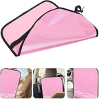 Car Kick Protector and Auto Seat Back Kick Mat for Pink Faux Leather Vehicle Back Seat Cover Dirt and Mud Resistant for Travel