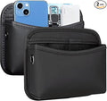 2Pack Car Seat Side Storage Pocket, PU Leather Small Organizer, Multifunctional Console Side Organizer Bag for Phone,Keys, Sunglass and Wallet (Black)