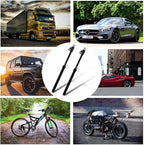 Tire Pressure Gauge Heavy Duty Dual Head Truck Tire Gauge | Solid Brass Body Black Painting, Aluminum Slide, with Hook, Range 10-150psi for Bike Car SUV Vehicle Tester 2PCS