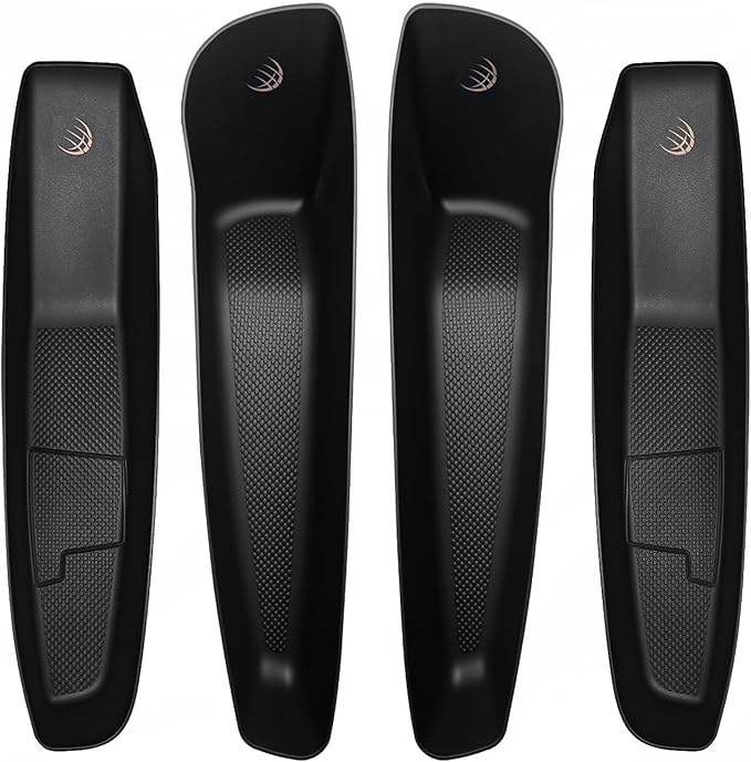 4PCS Door Organizer Tray Compatible with 2026 Model Y Juniper Performance/Premium/Standard Accessories Anti-Slip Easy to Clean Front & Rear Door Side Pocket Storage Box Insert Tray (Drop-in)