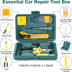 Car Roadside Emergency Kit, Auto Vehicle Safety Emergency Road Side Assistance Kits Essentials, with Jumper Cables, Safety Hammer, Reflective Warning Triangle