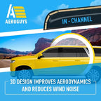 Extra Durable Window Deflectors in-Channel Window Visors Rain Guards Fit for Cadillac Escalade ESV 2021-2026, Sun Visors, Wind Vent for Shades, Exterior Car Accessories - 4 pcs. AG0889