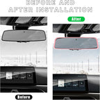 Car Rear View Mirror Protector Frame, Silicone Auto Rearview Edge Protection Cover Compatible with Model 3 Model Y, Interior Rear View Trim Frame Decoration, Car Accessories (Pink-2PCS)