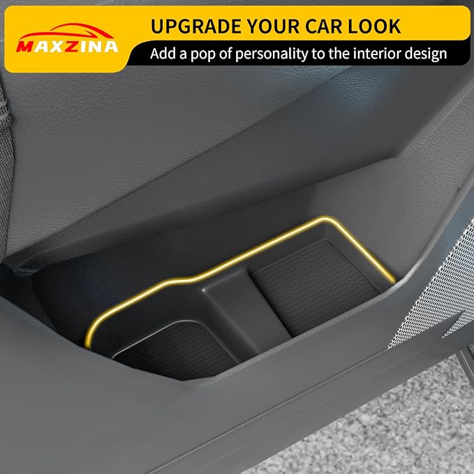 Door Side Storage Tray Compatible with 2023-2025 2026 Honda CRV (Not for Hybrid) Side Door Storage Box Organizer Car Side Phone Pocket TPE Front & Rear 4PCS for 2024 CR-V Accessories