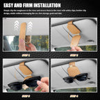 Sunglasses Holders for Car Visor, Sunglass Car Organizer, Leather Magnetic Buckle Sun Visor Sunglass Clip, Car Accessories Ticket Card Clip Sunglasses Mount Fit Truck (Gold, 1PCS)