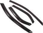 WD2-023 Dark Smoke 4 Pcs Set Window Visor (Outside Mount) Deflector Rain Guard Compatible with 2003-2007 Cadillac CTS