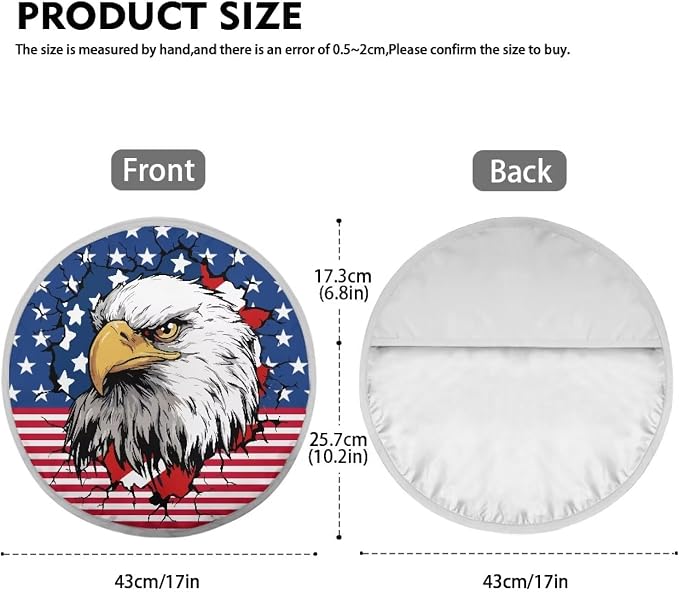 American Flag Eagle Steering Wheel Sun Shade Cover Steering Wheel Sun Block Anti-Heat Aluminum Foil Steering Wheel Cover Steering Wheel Sun Heat Shield for SUV Truck Van