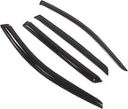 WD2-469 Dark Smoke 4 Pcs Set Window Visor (Outside Mount) Deflector Rain Guard Compatible with 1999-2005 Volkswagen Golf