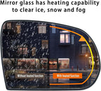 Blind Spot Passenger Side Mirror Replacement for Jeep Cherokee 2014-2019 Jeep Compass 2017-2021, Right Exterior Side Rearview Mirrors Glass, with Backing Plate, Power Heated,Blind Spot Detection