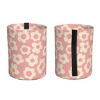 Vintage Groovy Flowers Car Trash Can Small Portable Car Garbage Bag for Back Front Seat RV's Camping Accessories
