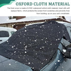 Car Windshield Cover for Ice and Snow, Frost Guard Windshield Cover, Car Windshield Snow Cover Winter Ice Sunshade Protector, Universal Car Exterior Accessories for Cars, Trucks, Vans (Front)