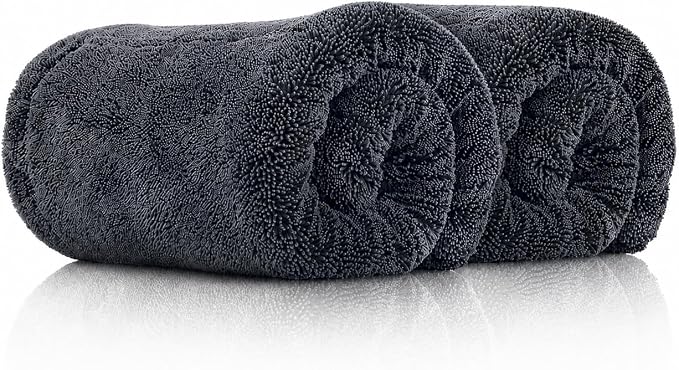 REDKISS 2P 800GSM Large Microfiber Car Towels for SUV Truck Detailing | 35" × 24", Twist Loop, Ultra-Absorbent,Streak-Free, Scratch-Free, No Water Spots