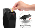 2 Pack Car Trash Can with Lid, Cup Holder Garbage Can for Car, Garbage Bin Cars Accessories for Interior, Leakproof Small Trash Bin, Mini Trash Can for Cars, Home, Bedroom, Office (Black)