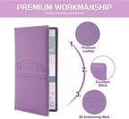1Pack Car Registration and Insurance Holder,Car Document Holder for Cards License with Magnetic Shut,Vehicle Glove Box Car Organizer for Documents, Cards, License(Purple)
