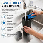 Car Trash Can, Mini Car Garbage Can with Lid, Leakproof Small Cup Holder Trash Can for Car with 60 Trash Bags, Vehicle SUV Truck Organizers and Storage for Home, Office, Black